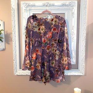 DUSTY LAVENDER FLORAL ROMPER